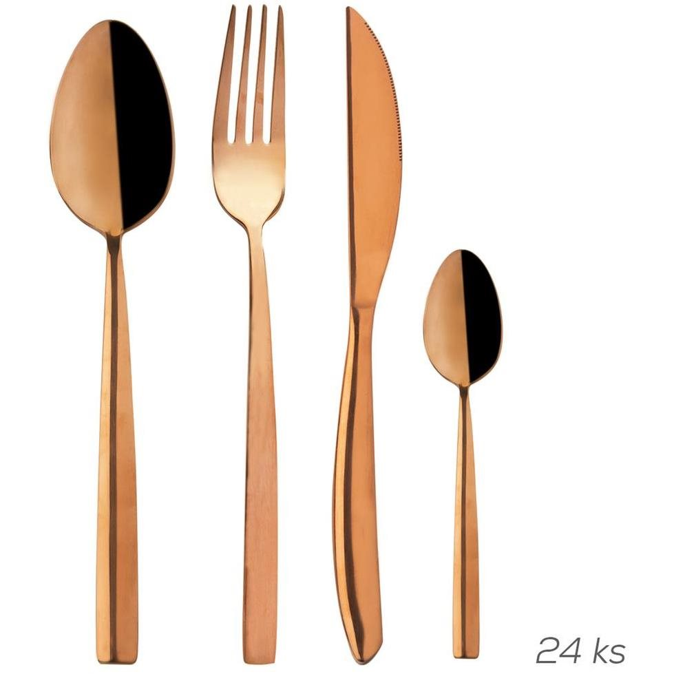 ORION Rozsdamentes acél evőeszközök 24 db RÉZ (143695)