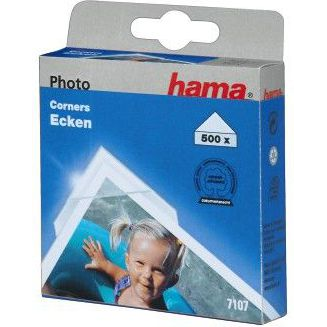 Hama 00007107 angolo per foto 500 pz Trasparente, Bianco