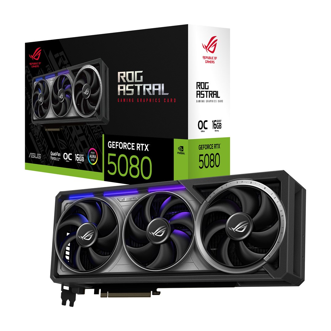 Asus GeForce RTX 5080 16GB GDDR7 RoG Astral OC Videókártya (90YV0LV0-M0NA00)