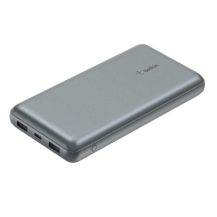 Belkin BoostCharge Power Bank 20000mAh szürke, USB-A - USB-C kábellel (BPB012BTGY) (BPB012BTGY)