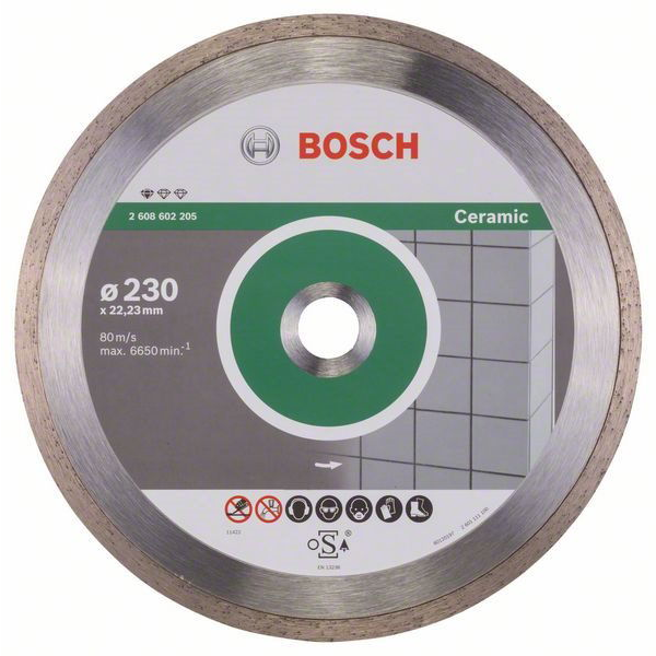 BOSCH Standard for Ceramic 230x22,23x1.6x7mm, (2.608.602.205)