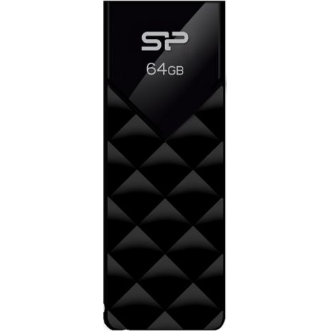 Silicon Power 64GB Ultima U03, 64 GB, USB Type-A, 2.0, Slide, 13 g, Black