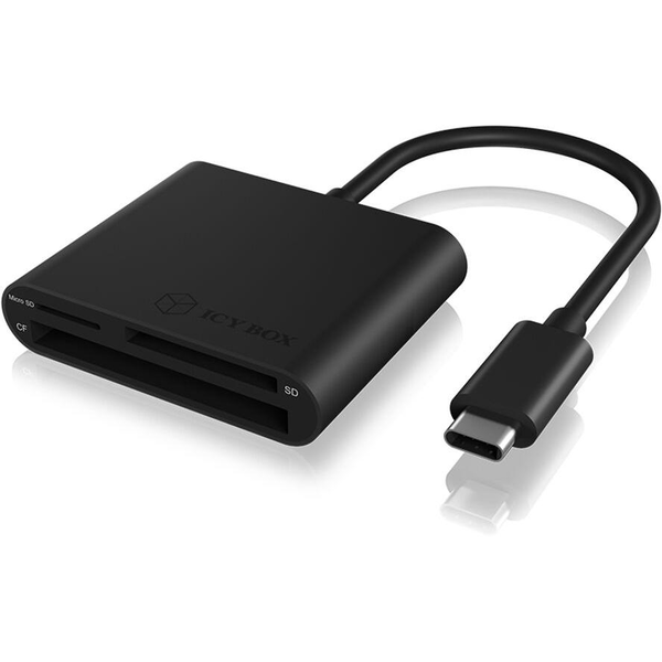 ICY BOX IB-CR301-C3 kortlæser USB 3.2 Gen 1 (3.1 Gen 1) Type-C Sort