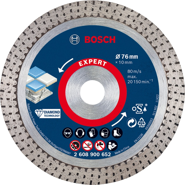 Bosch 2 608 900 652 disco de afilar Azulejo, Cerámico, Piedra Disco de corte