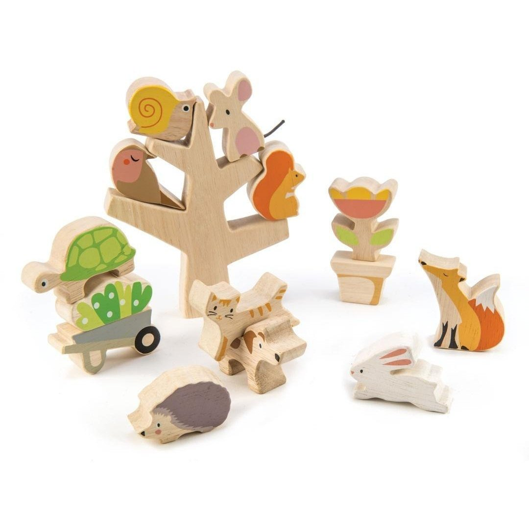 Wooden balancing toy Tender Leaf Stacking Garden Friends (0191856084020)