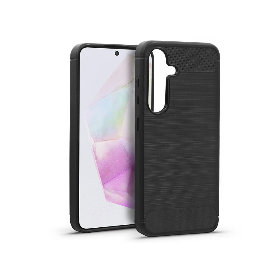 Haffner Carbon szilikon tok - Samsung SM-A356 Galaxy A35 5G - fekete (HF271748)