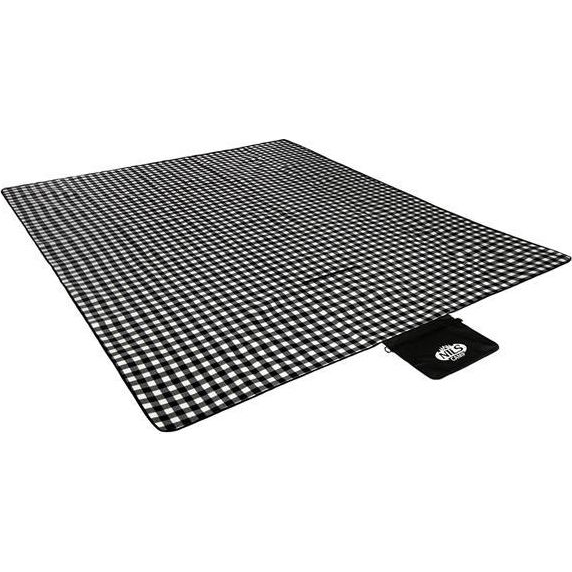 Manta De Picnic Nils Camp Nc2310 Blanco Y Negro 300 X 200 Cm