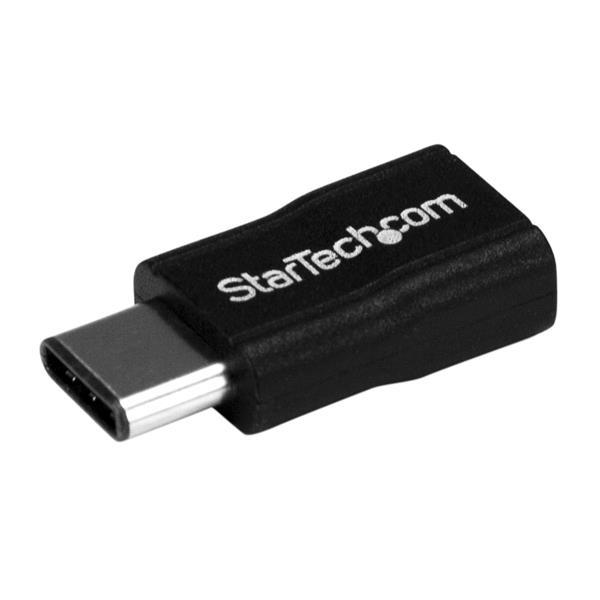 StarTech.com USB2CUBADP kabel kønsskifter USB 2.0 Type-C USB 2.0 Micro-B Sort