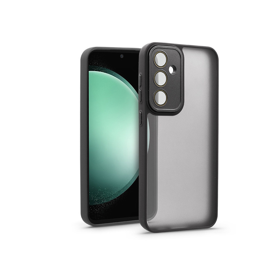 Samsung SM-S711 Galaxy S23 FE hátlap kameravédő peremmel, lencsevédő üveggel - Variete - fekete (HF238338)