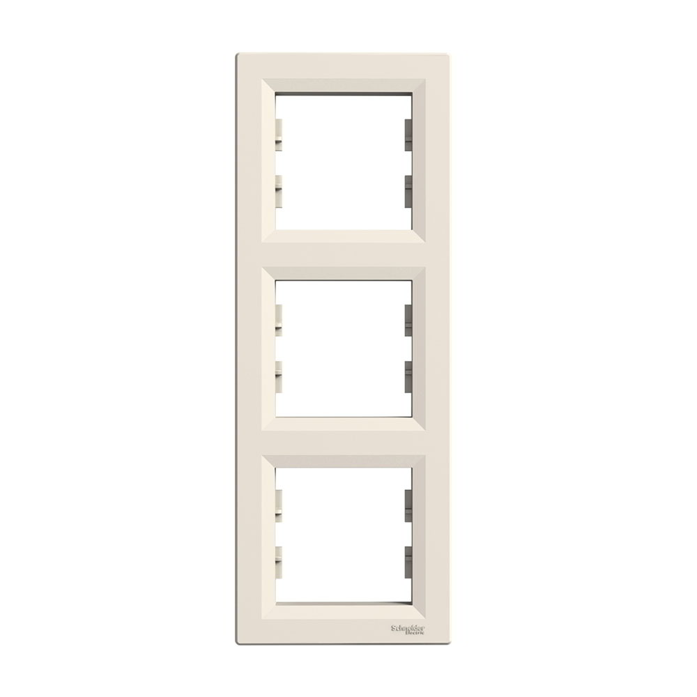 Schneider ASFORA függőleges hármas keret - Bézs (EPH5810323)
