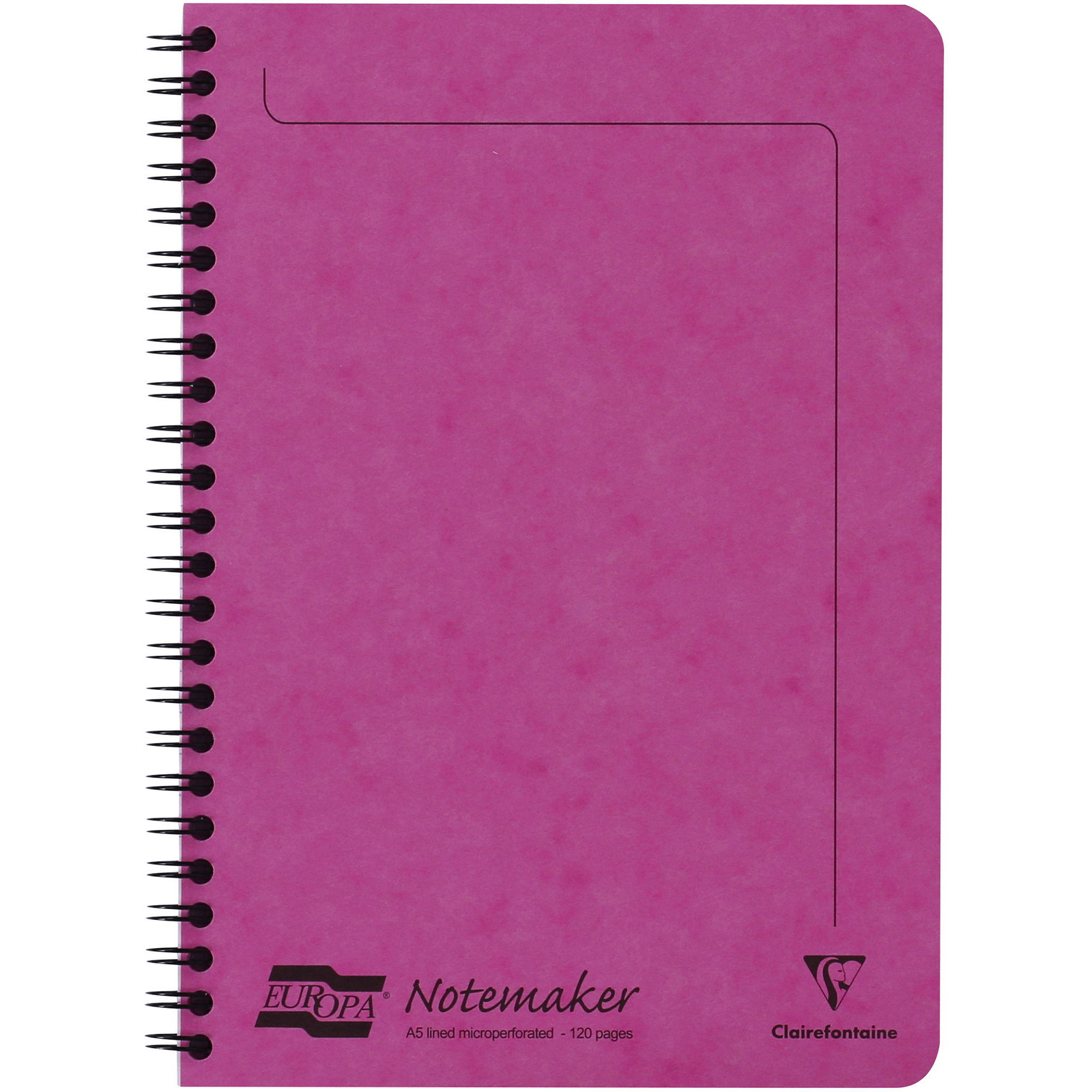 CLAIREFONTAINE Europa A5, vonalas, 60 lap, fukszia (3087Z)
