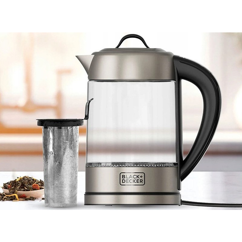 Black+Decker BXKE2205E Vízforraló 1.7L 2200 Watt - Ezüst / Fekete (ES9580110B)