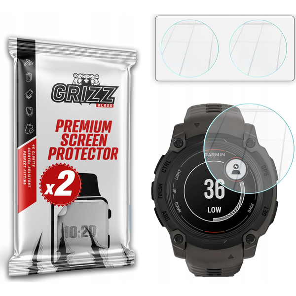 Szkło hybrydowe GrizzGlass HybridGlass do Garmin Instinct E 40mm