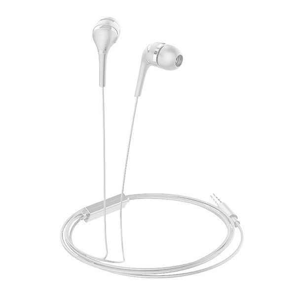 HOCO M40 fülhallgató SZTEREO (3.5mm jack, mikrofon, felvevő gomb) FEHÉR (M40_W)
