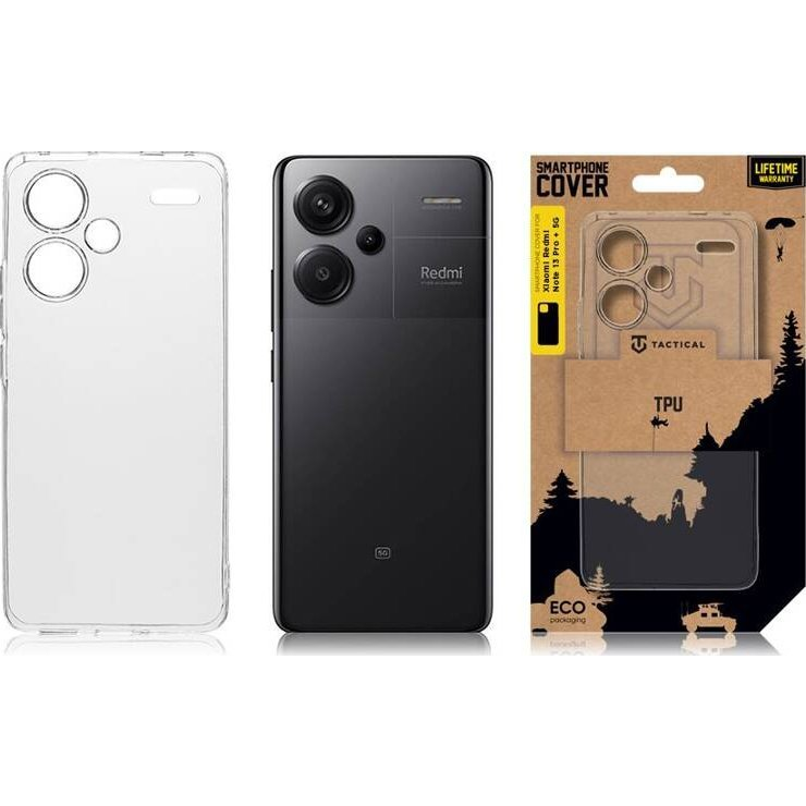 Tactical TPU Xiaomi Redmi Note 13 Pro+ 5G hátlap tok, átlátszó (8596311242434)