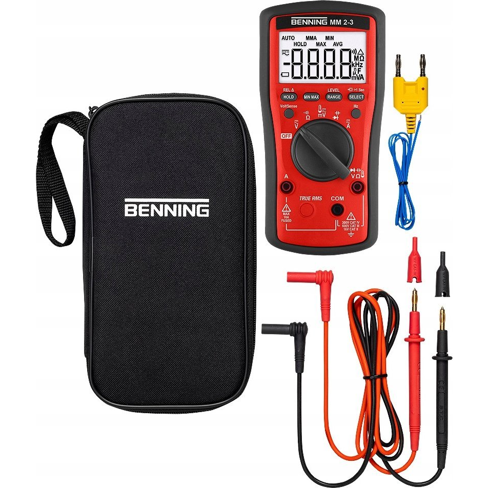 Benning MM 2-3 Kézi multiméter digitális CAT III 600 V, CAT IV 300 V Kijelző (digitek): 6000 (BG044693)