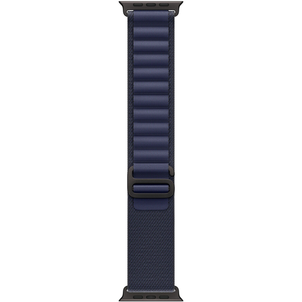 Каишка за Apple Watch 49 мм, Navy Alpine Loop, Black Titanium Finish - Large