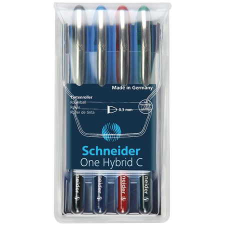 Schneider One Hybrid C Kupakos Rollertoll készlet - 0.3 mm / Vegyes színek (4 db)