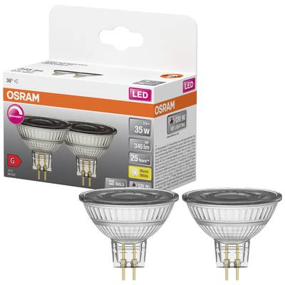OSRAM HOMELIGHTING 4099854103377 LED EEK G (A - G) GU5.3 Reflektor 5 W = 35 W Melegfehér (Ø x Ma) 50 mm x 50 mm 2 db (4099854103377)