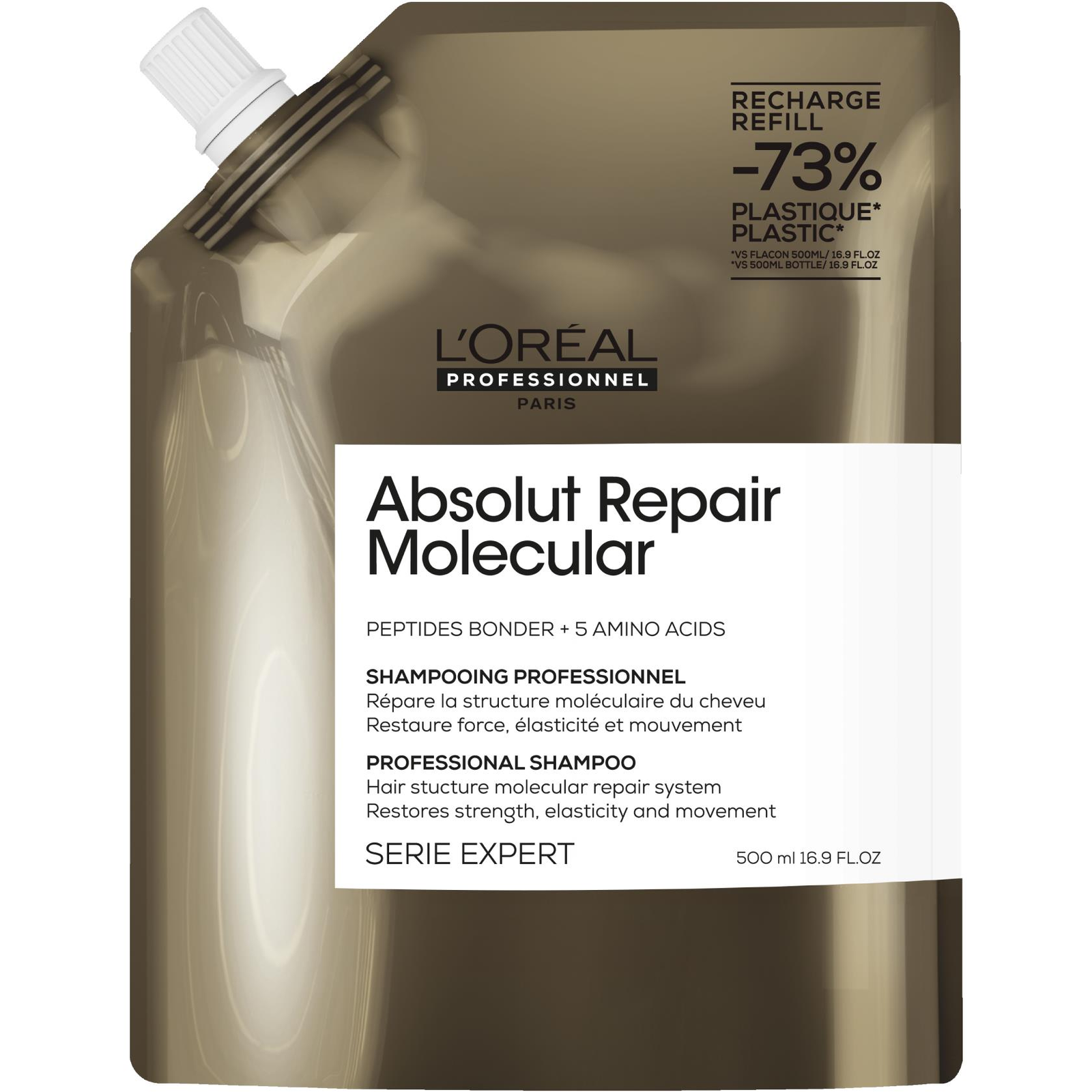 L'ORÉAL PROFESSIONNEL Absolut Repair Molecular utántöltő, 500 ml (3474637242220)