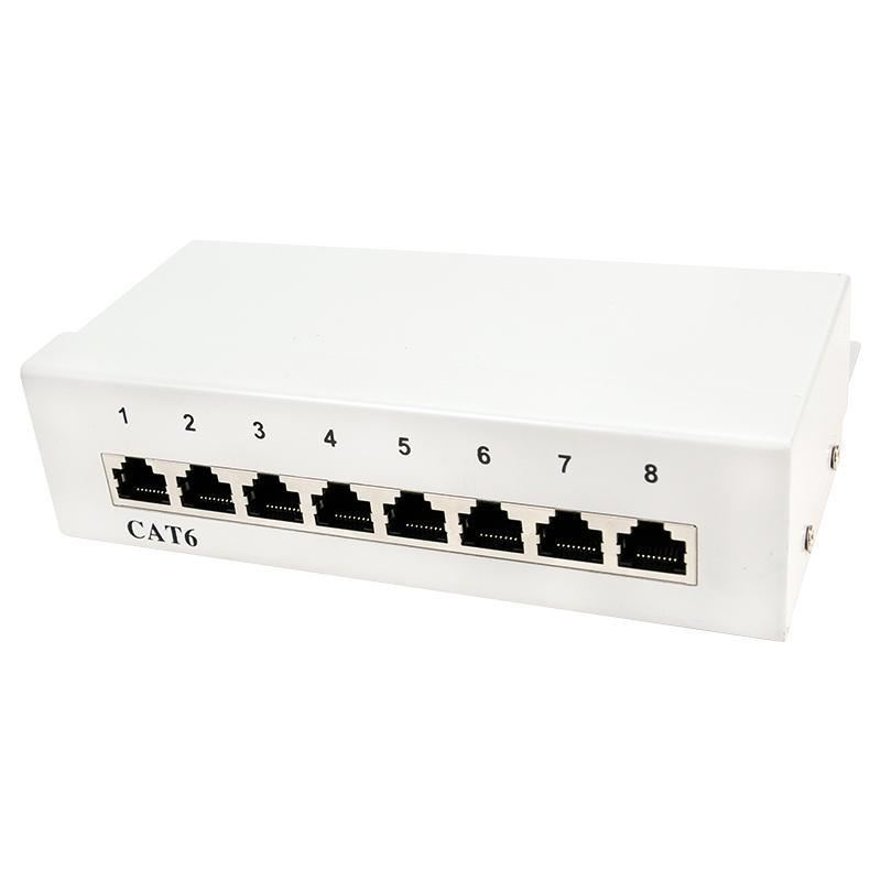 LogiLink Patch Panel 8 Port CAT6 árnyékolt szürke (NP0016A) (NP0016A)