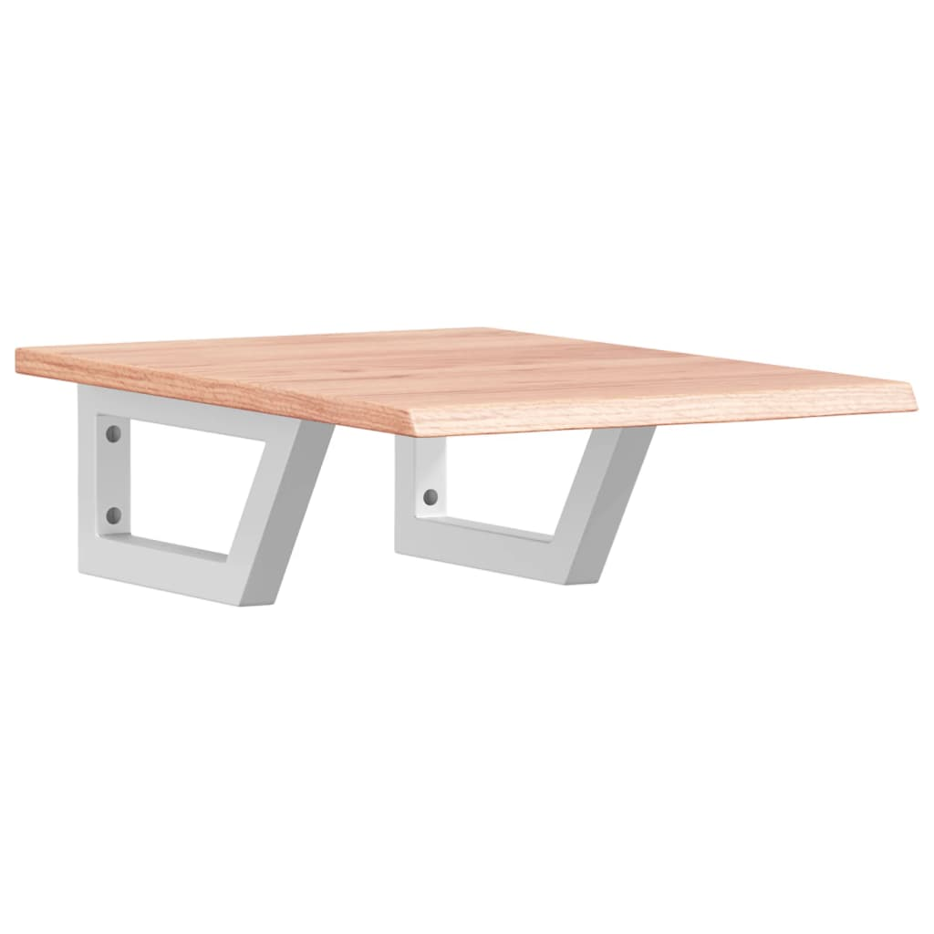 acél és tömör tölgyfa falra szerelhető mosdópolc (3302558)