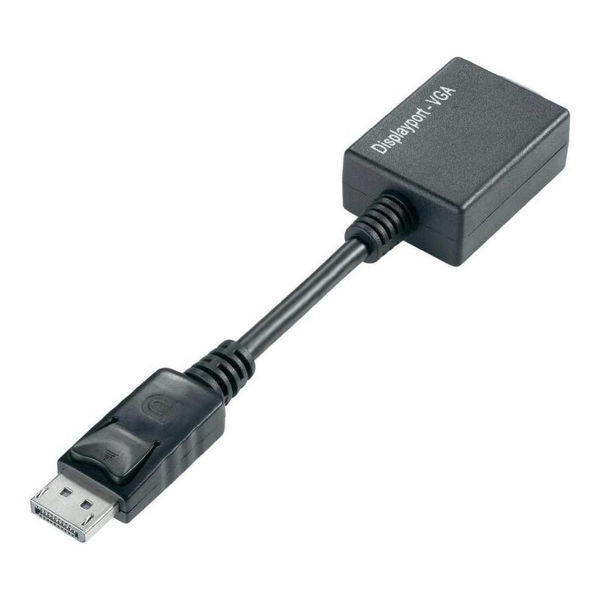 Techly DP - VGA M/F 0,07 m DisplayPort 2 x VGA (D-Sub) Sort