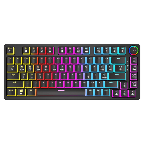 Tastatura Mecanica Savio Phenix, RGB LED, QWERTY US International, Negru
