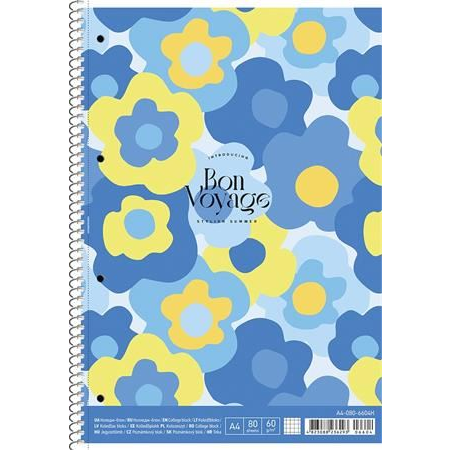 Shkolyaryk College Block Bon Voyage spirálfüzet A4, kockás, 80 lap (A4-080-6604K) (A4-080-6604K)