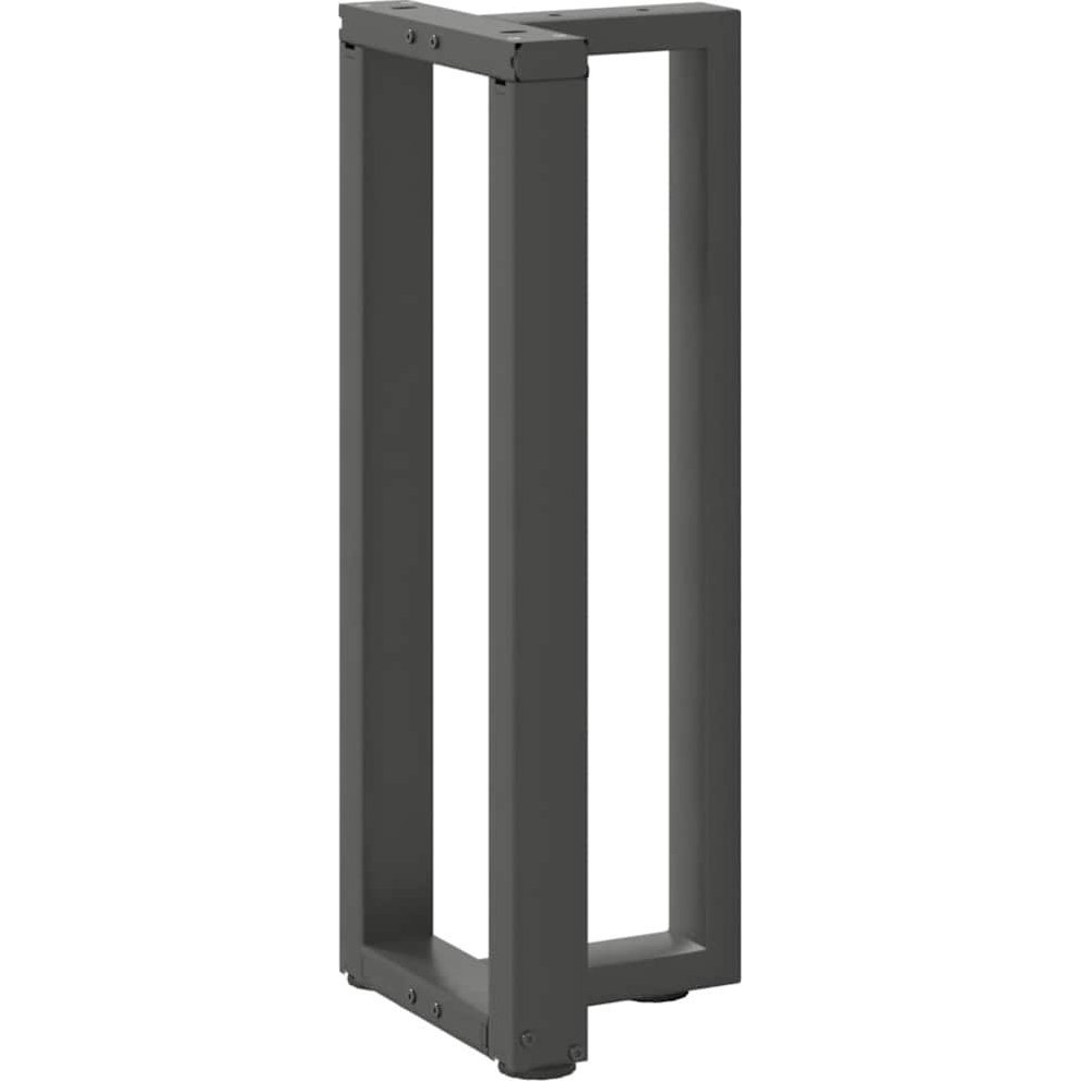 2 db antracit acél konzolasztal lábak T-alakú 25x28x(72-73) cm (4013042)