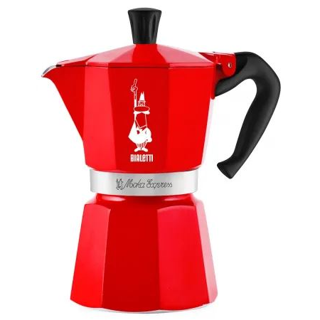Bialetti Moka Express 6 személyes kotyogós kávéfőző piros (5367)