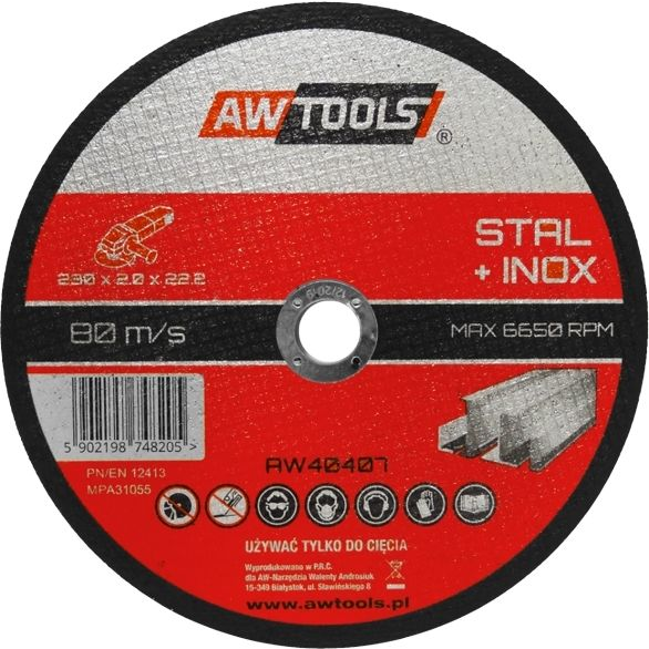  AWTools Tarcza do metalu 125 x 22,2 x 1,0mm (AW40402)