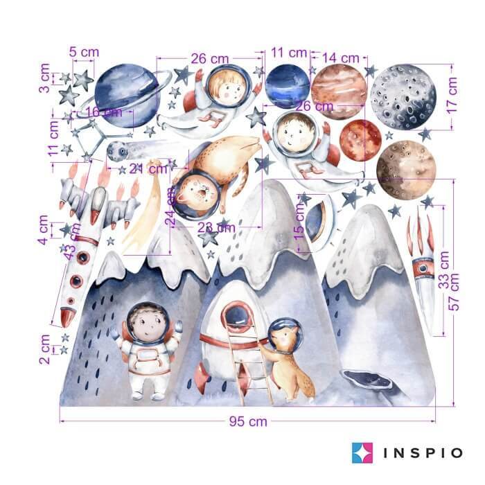 Falmatricák - Kis űrhajósok és világűr (9374f)