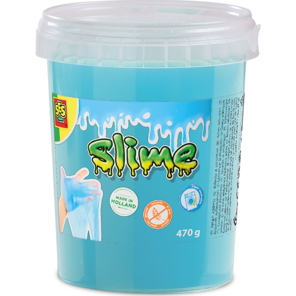 SES Creative – Slime blauw glitter - Slijm in glitter blauwe kleur - Speelgoed - Spelen met slijm – Glutenvrij – Veilig voor kinderen - 470 gram