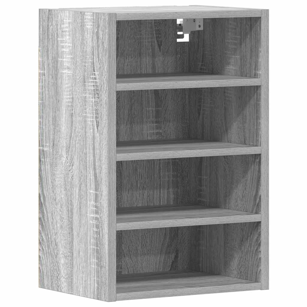 szürke sonoma színű szerelt fa függőszekrény 40x29,5x60 cm (854180)