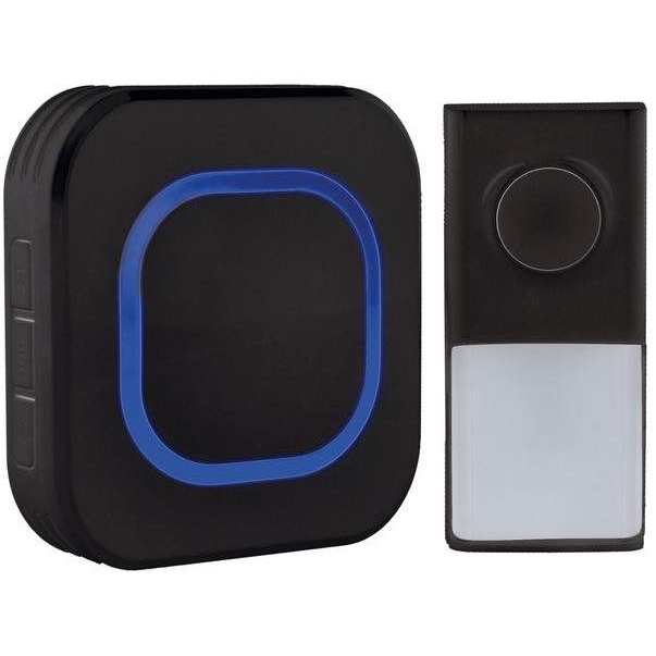 Solight vezeték nélküli ajtócsengő, 250m, fekete, tanulási kóddal (1L49B)