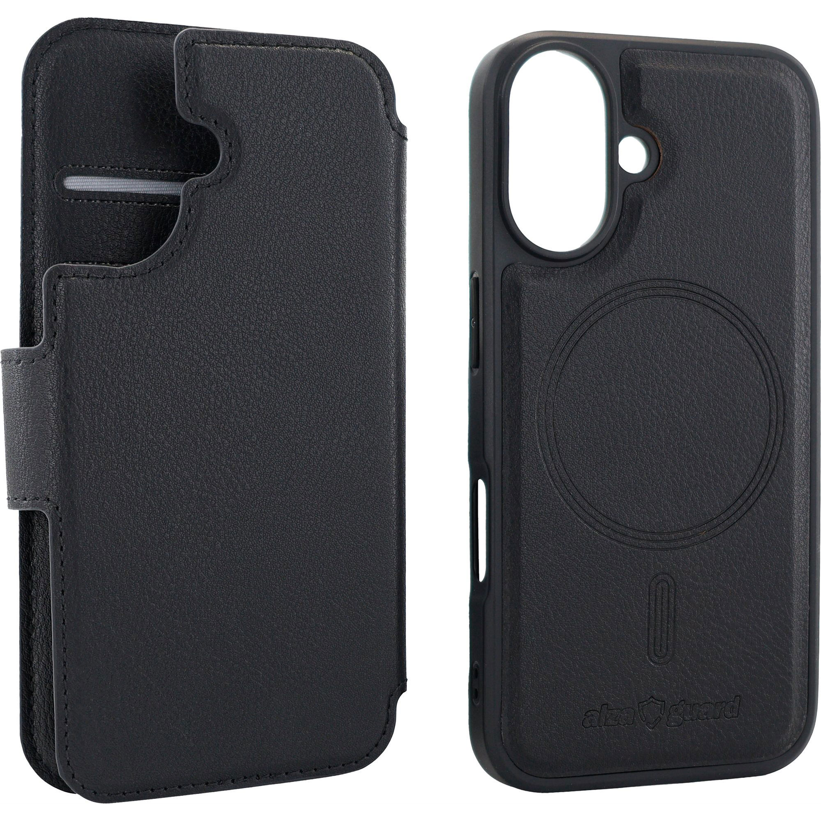 AlzaGuard MagWallet 2in1 iPhone 16 fekete MagSafe tok (AGD-MWFC9B)