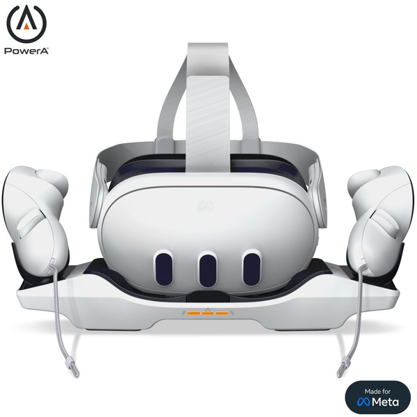 PowerA Charging Station, Meta Quest, USB-C, Fekete-Fehér, VR töltőállomás
