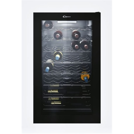 Candy borhűtő, 84,5 cm, 41 palack, G energiaosztály, LED világítás, fekete (CWC 150 EM/NF)