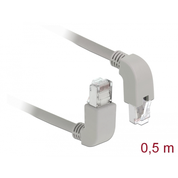 DELOCK Netzwerkkabel RJ45 Cat.5e SF/UTP oben/unten gew. 0,5m