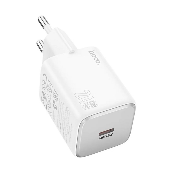 HOCO N40 USB-C Hálózati töltő - Fehér (20W) (N40 WHITE)