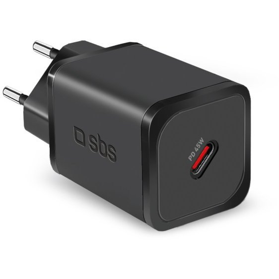 SBS Mini adapter, GaN, 45W, PD, fekete (TETRGAN1C45W)
