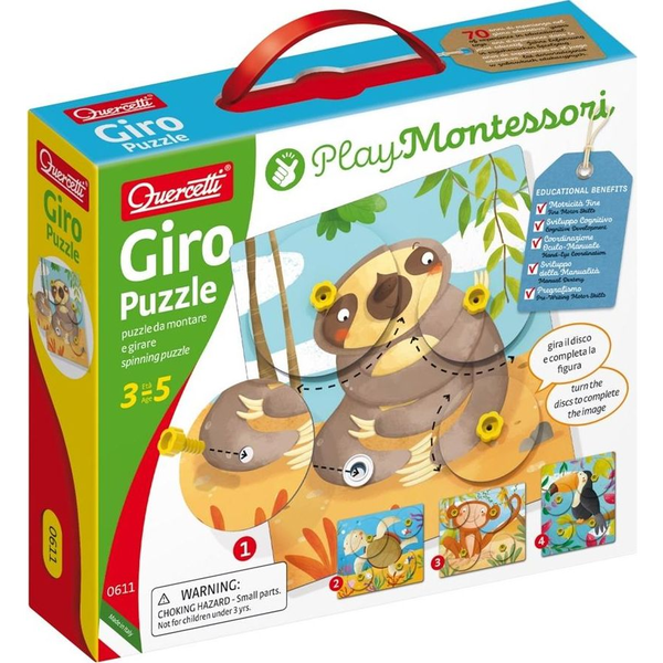 Quercetti Montessori Giro Puzzle Kreatív Játék