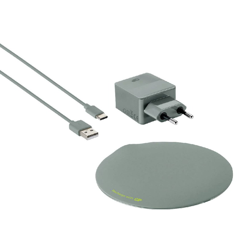 GP QP1A Vezeték nélküli töltőpad - Kékeszöld (15W) (165QP1AGREY)