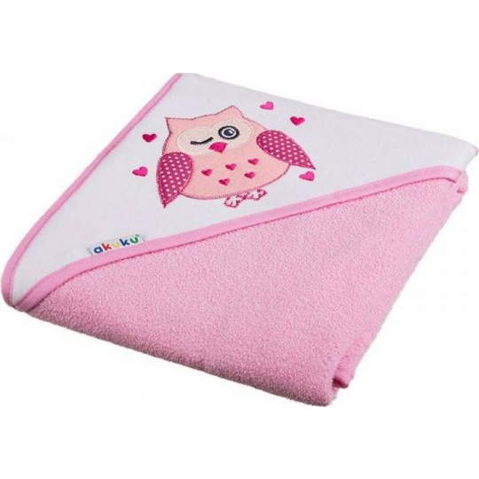 Akuku fürdőlepedő 80x80cm Baglyos pink (ALA1233)