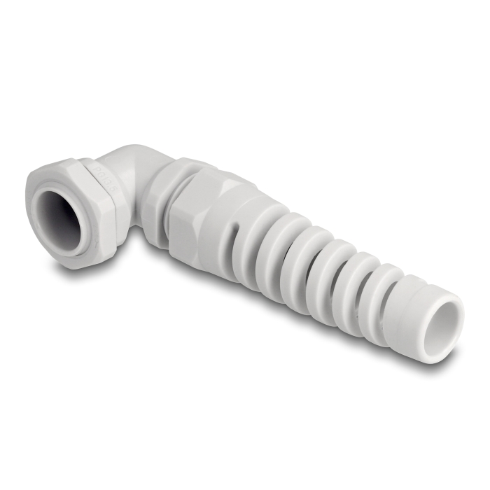 Delock Kábel tömszelence PG13,5 90 hajlított feszültség mentesítős szürke (60586) (60586)