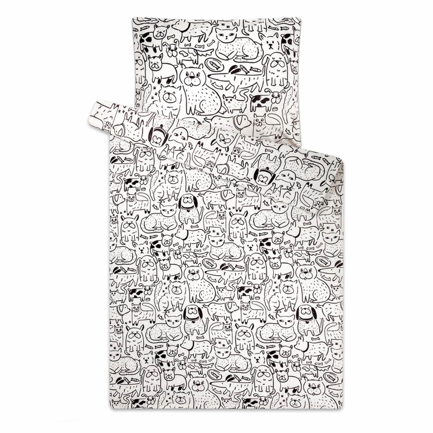 Svitap mikroflanel Kočky a Psi 140 × 200, 70 × 90 cm (01858-KOCKYAPSIKA)