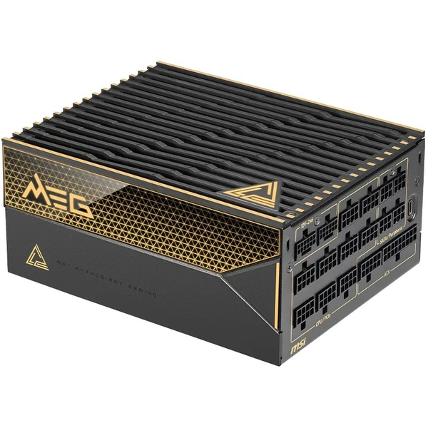 MSI MEG Ai1600T PCIE5 enhed til strømforsyning 1600 W 24-pin ATX ATX Sort