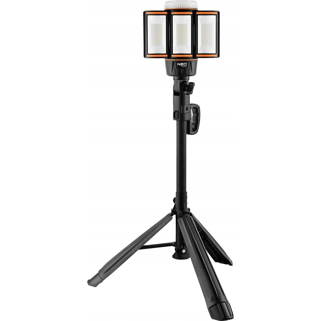 NEO Reflektor, Állványos, Akkumulátoros, 5000 lm Fényerő + Töltő