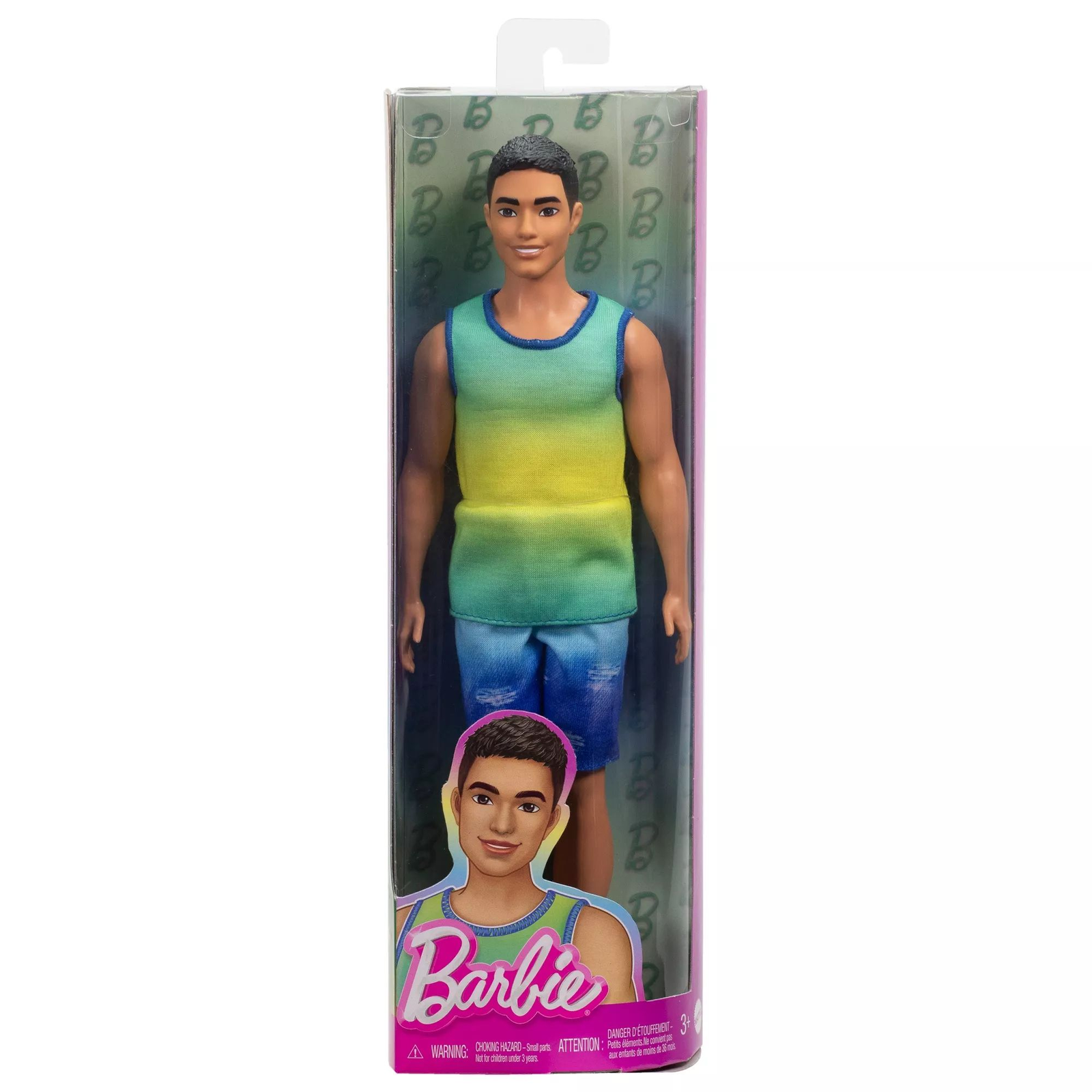 Mattel Barbie Ken - Fashionista fiú baba színátmenetes pólóban (HYV00)